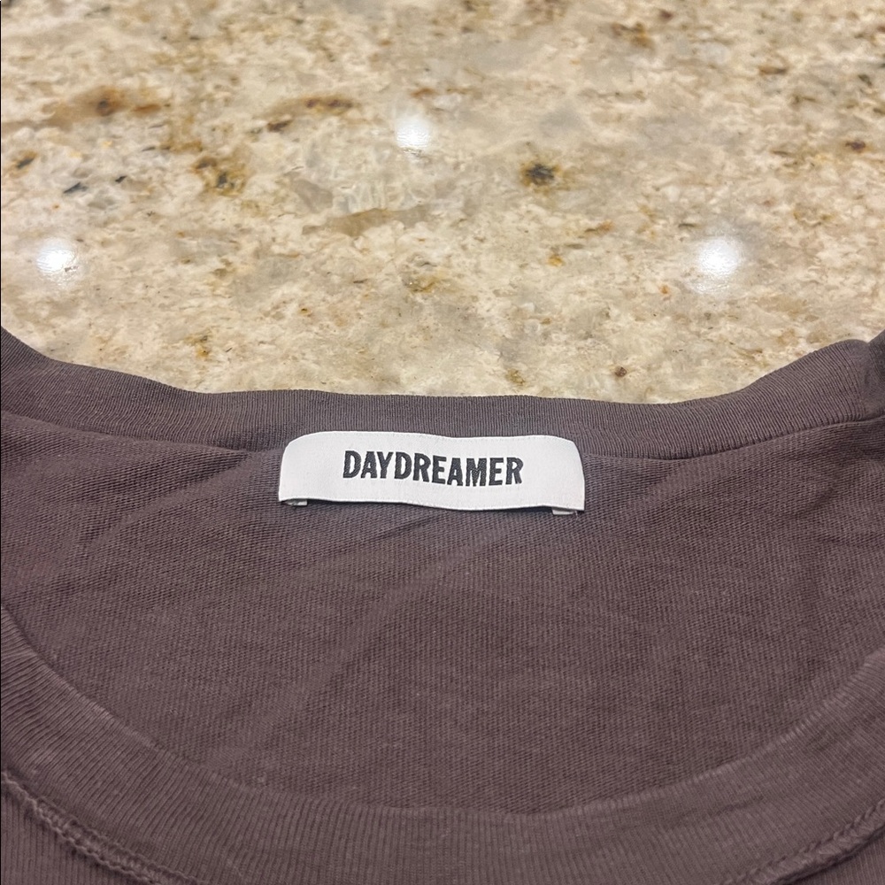 DAYDREAMER X FREE PEOPLE JOHNNY CASH brown/taupe 100% cotton GRAPHIC TSHIRT SZ L - Picture 3 of 10